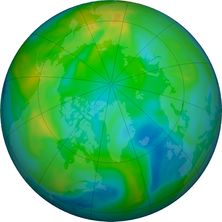 Arctic ozone map for 13 November 2021